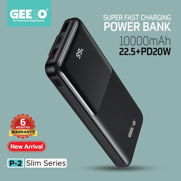 P2 Slim 10000mAh Fast Charging Power Bank